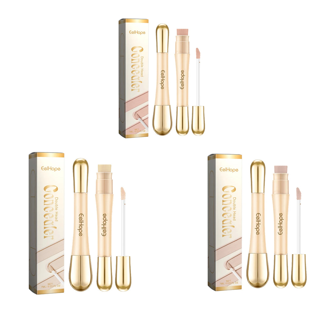 Eelhope Double-Head Waterproof Concealer | Full Coverage Cream Concealer QXL 3 in 1