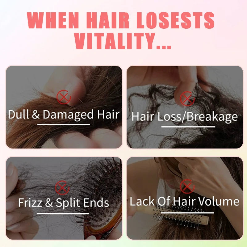 Rose Brightening Hair Oil | Smooth Frizz, Define Curls Daily Hair Care Oil QXL