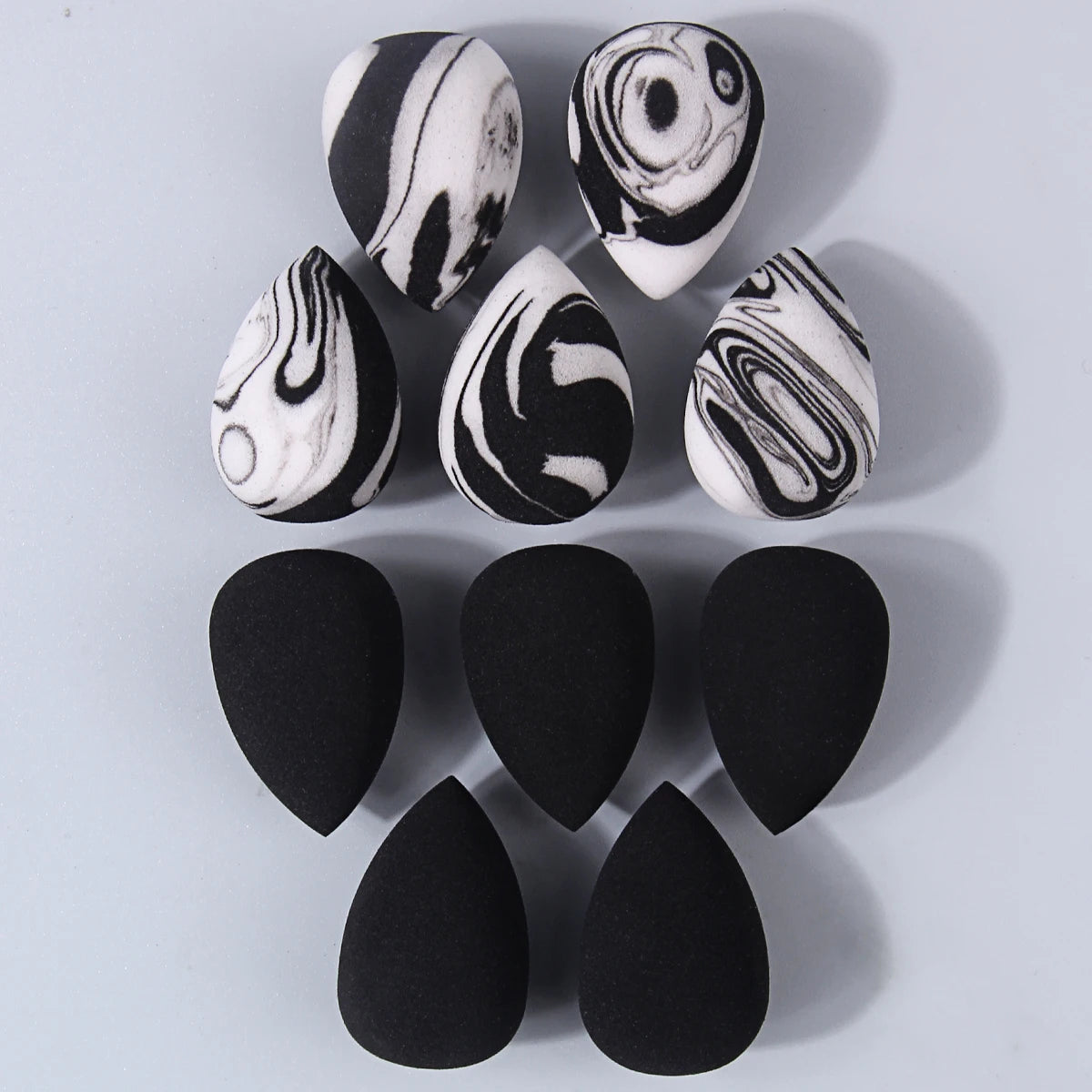 10-Pack Mini Makeup Sponges – Teardrop PU Blend Set Makeup Sponge Set QXL