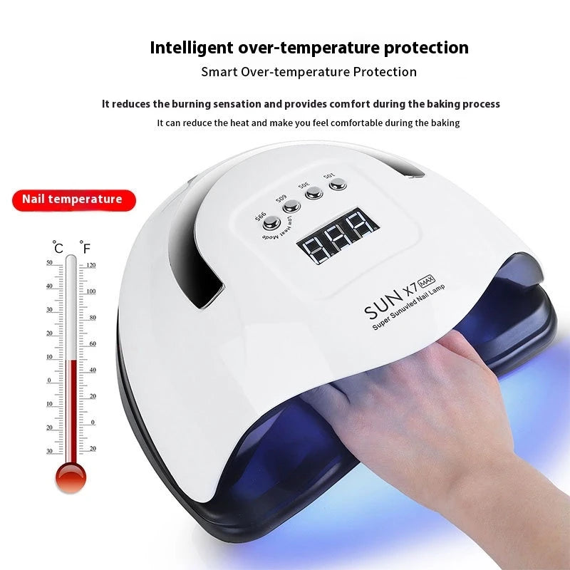 180W UV LED Nail Lamp X7MAX – 57-Bead Gel Polish Dryer UV LED Nail Lamp QXL