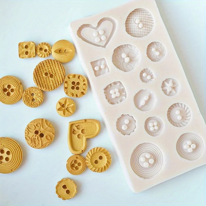 Button Shape Silicone Mold for Soap, Candle & Resin Crafts Silicone Craft Mold QXL