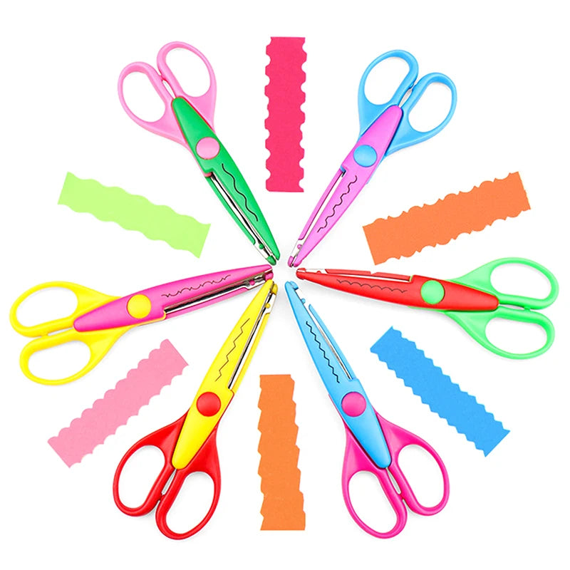 6-Piece Decorative Edge Scissors Set | Wavy DIY Craft Cuts Decorative Craft Scissors QXL