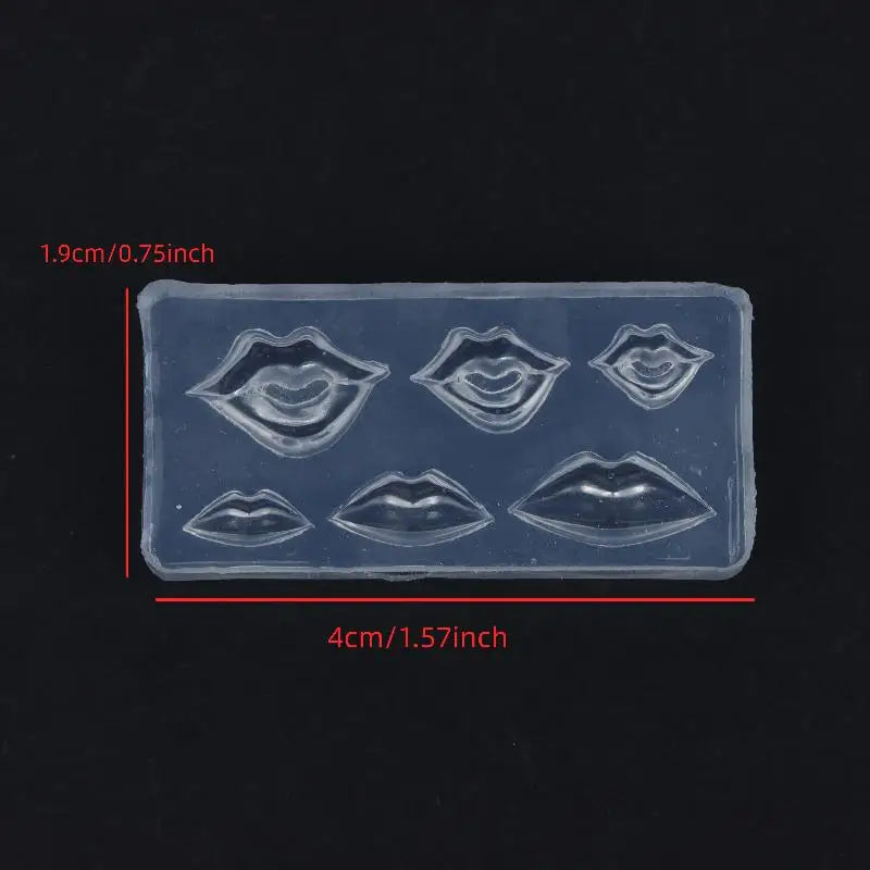 3D Lip Silicone Nail Art Mold | DIY Resin Charm Tool Nail Art Mold QXL