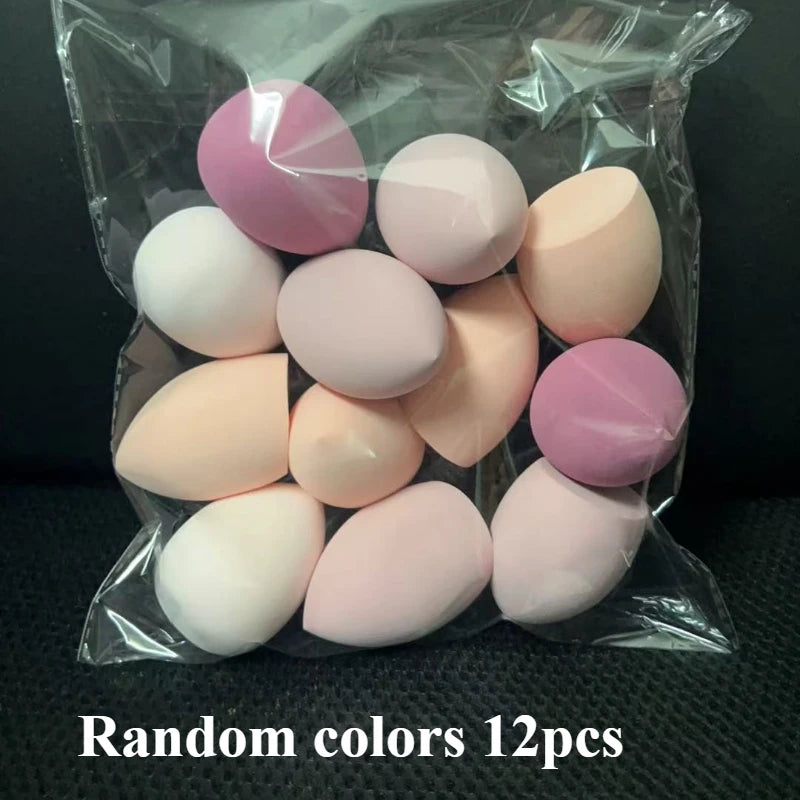 Extra Large Makeup Sponge Puff – Wet & Dry Foundation Blender Makeup Sponge Puff QXL Random colors 12pcs