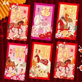 6-Pack 2026 Year of the Horse Lucky Red Envelopes | CNY Festive Gift Envelopes QXL A4
