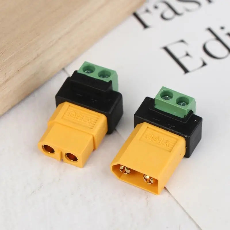 XT60 to 2-Pin Terminal Adapter | Solderless Charging Connector XT60 Charging Adapter QXL