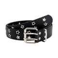 Y2K Punk Rivet PU Belt | Double Row Star Eyelet Waistband Punk Fashion Belt QXL A 1PCS