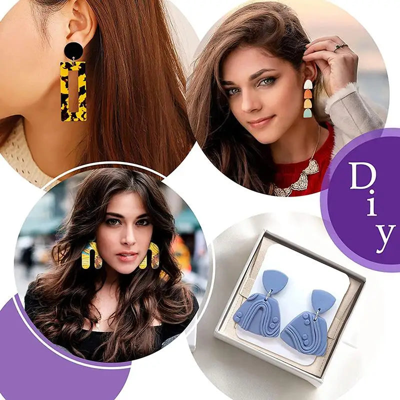 Polymer Clay Earring Cutter Set | Multi-Shape Jewelry Craft Tools Clay Cutter Set QXL