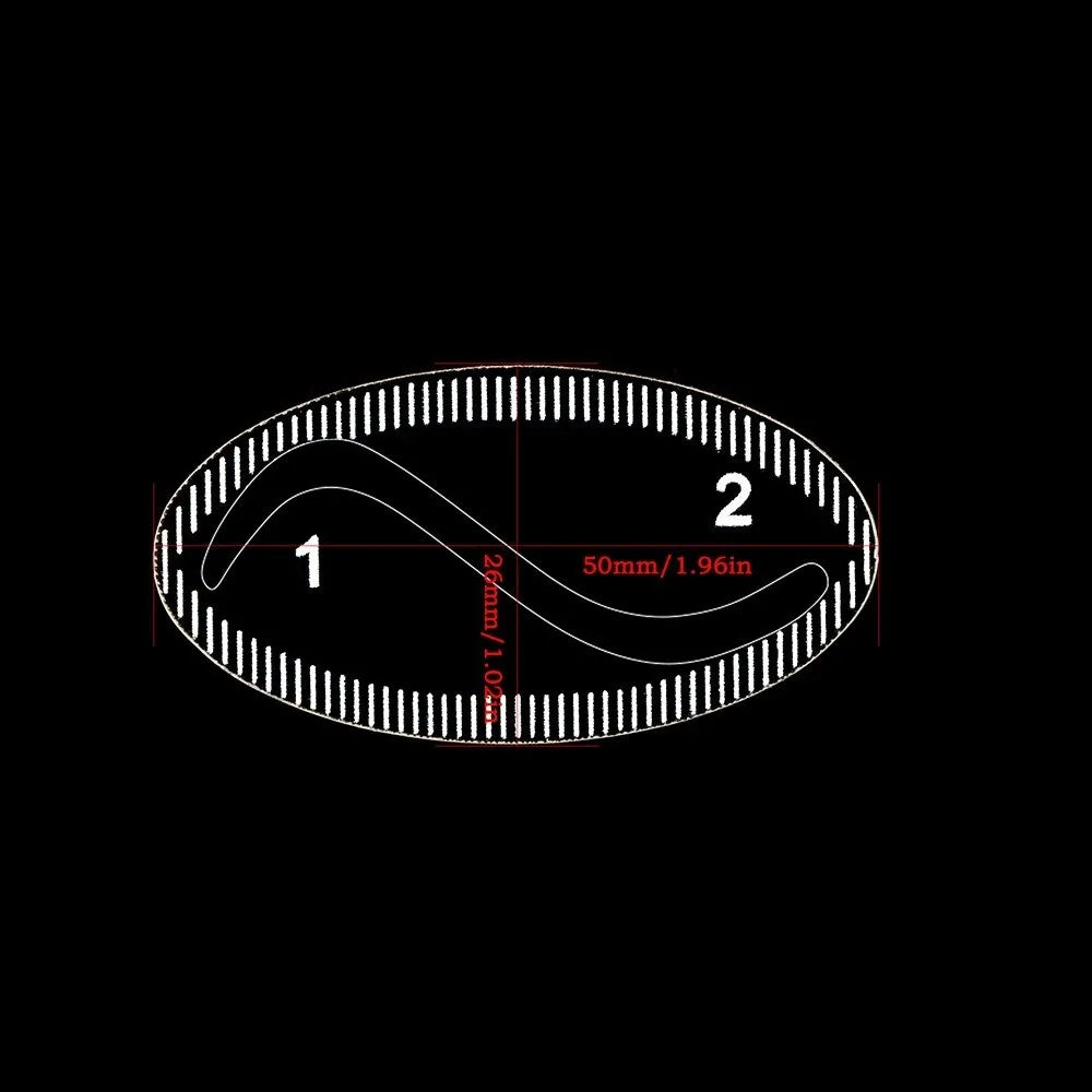 Reusable Acrylic Brow Mapping Ruler | Eyebrow Shaping Tool Eyebrow Shaping Ruler QXL B
