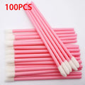 100-Pack Disposable Lip Brushes & Lash Extension Wands Disposable Makeup Applicators QXL Pink 100pcs