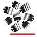 8-Piece Hair Clipper Guard Comb Set | Universal 1.5–25mm Clipper Guard Set QXL Black