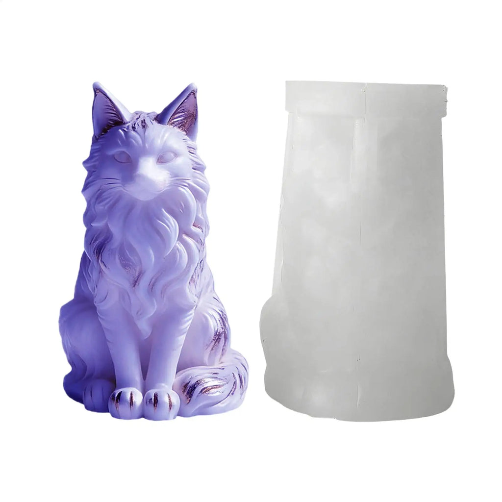 3D Sitting Cat Silicone Resin Mold | Candle, Soap & Craft Silicone Craft Mold QXL