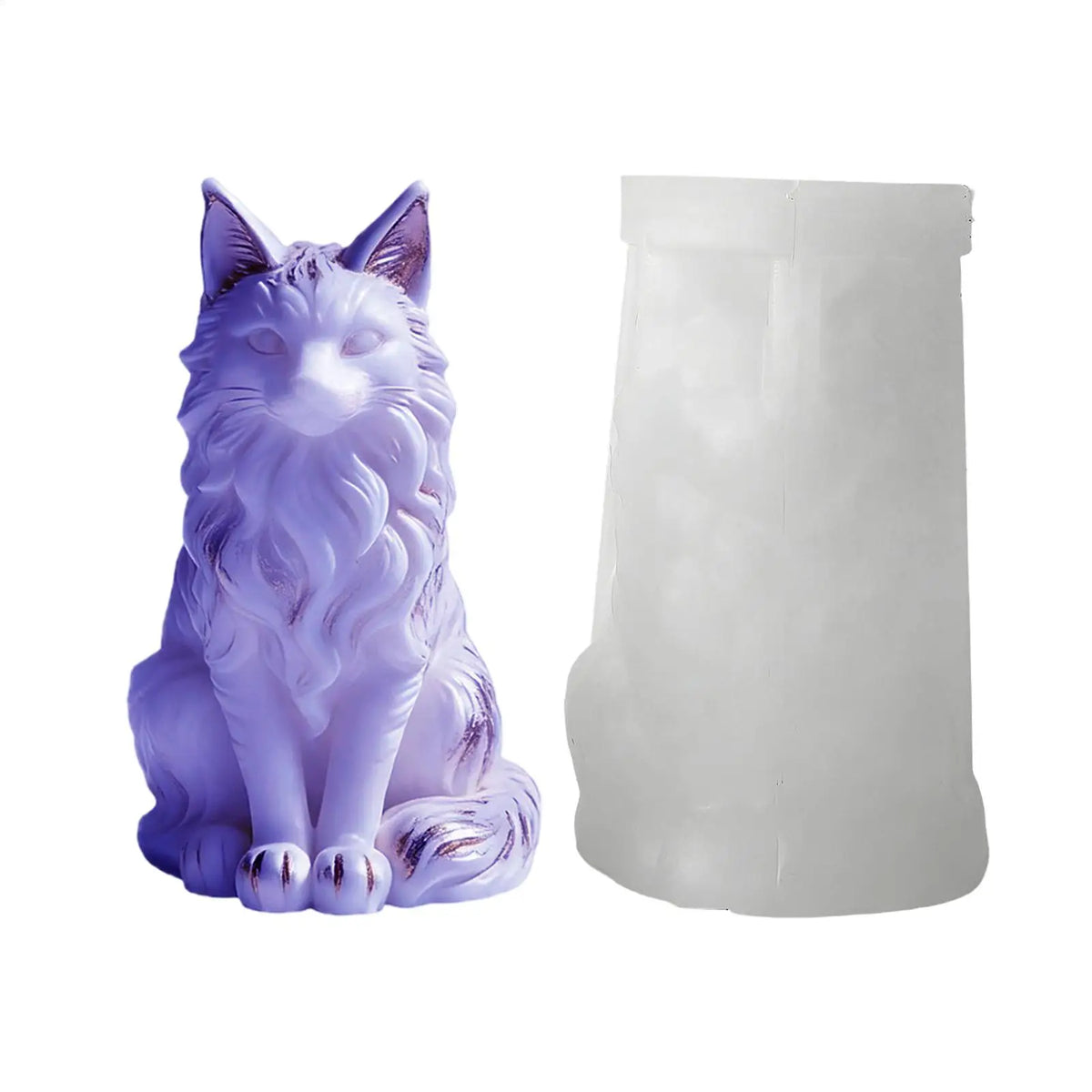 3D Sitting Cat Silicone Resin Mold | Candle, Soap & Craft Silicone Craft Mold QXL