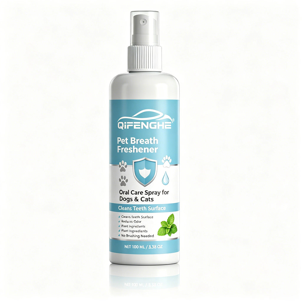 Pet Breath Freshener Spray 100ml – Dogs & Cats Oral Care Pet Oral Care Spray QXL