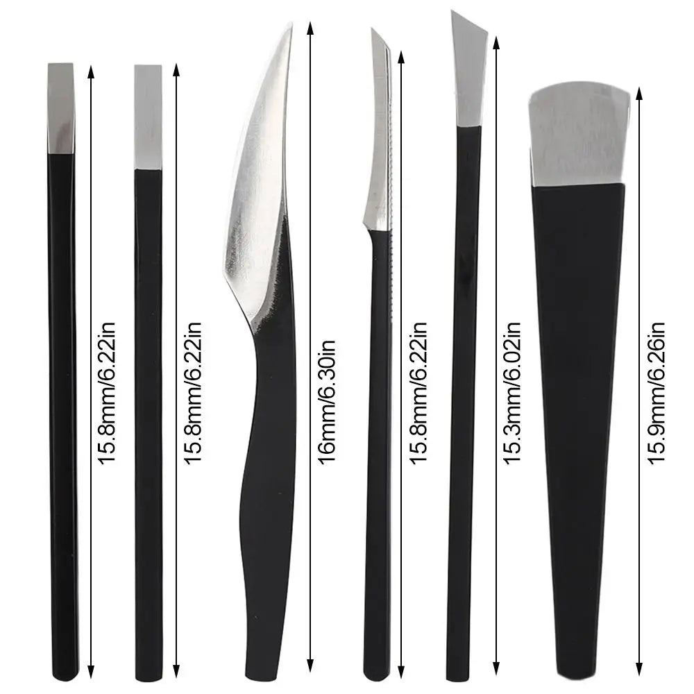 6-Pc Stainless Steel Pedicure Knife Kit | Callus & Foot Care Set Pedicure Knife Kit QXL