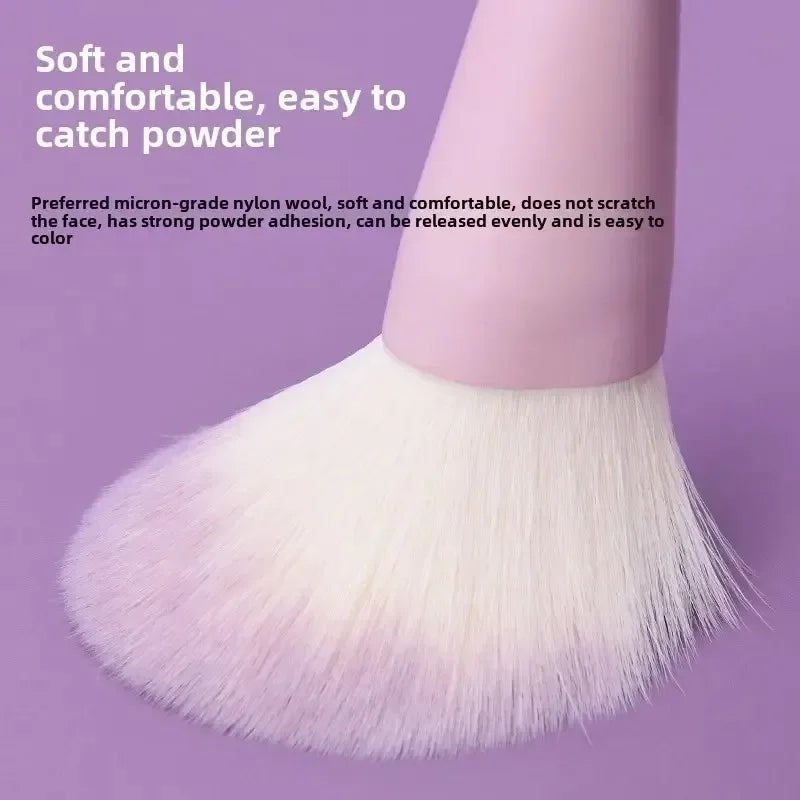 10-Pc Purple Gradient Makeup Brush Set – Powder, Foundation & Concealer Makeup Brush Set QXL