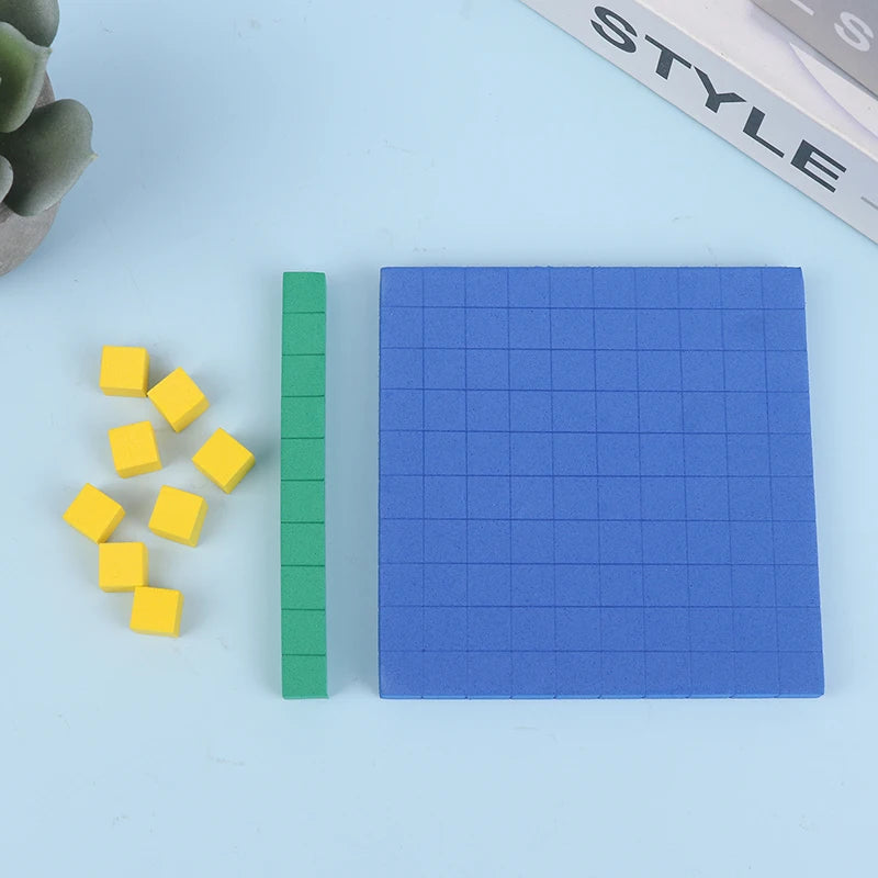 Base Ten Blocks 130-Pc Math Manipulatives | Place Value Set Math Manipulatives Set QXL