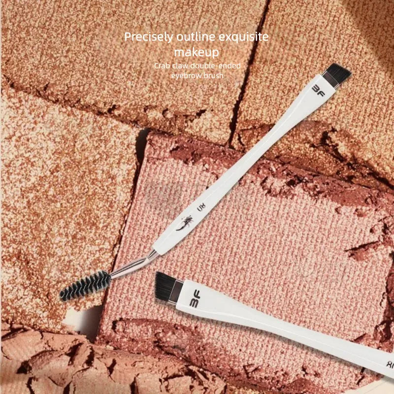 Double-Ended Eyebrow & Eyeliner Brush | Wool Fiber Tip Eye Makeup Brush QXL