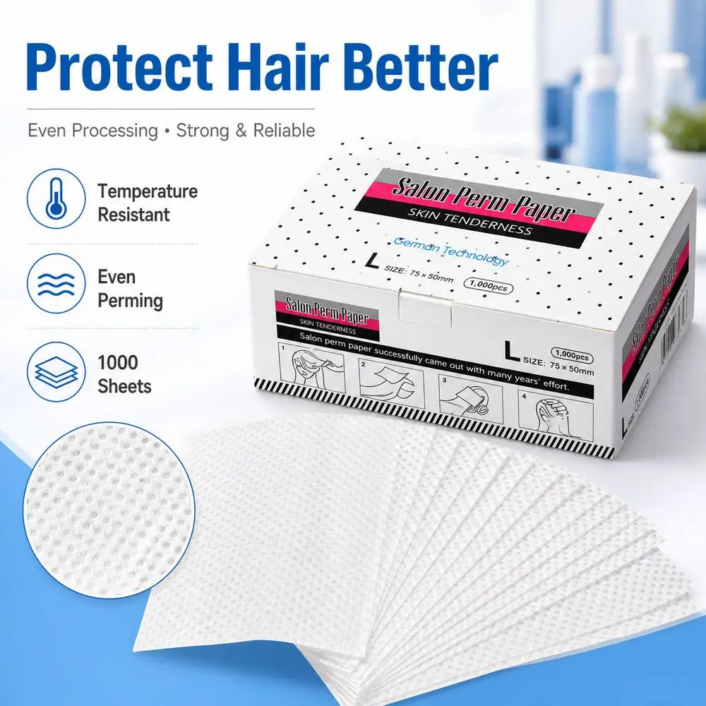 1000-Sheet Disposable Hair Perm Papers S/M/L/XL | Salon Pack Hair Perm Papers QXL