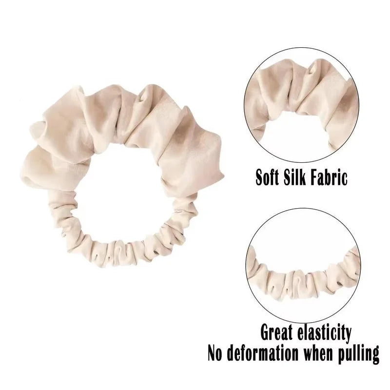 8-Color Satin Elastic Headband & Heatless Hair Curling Roller Satin Hair Roller QXL