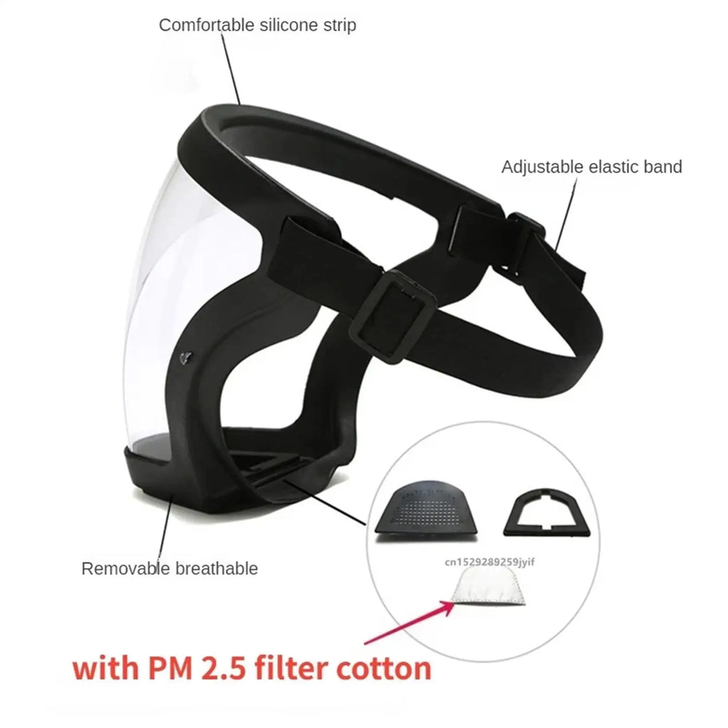 Transparent Anti-Fog Full Face Shield | PC Lens Protector Face Shield QXL