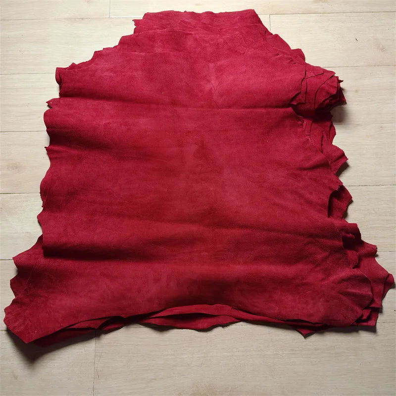 Red Frosted Sheepskin Leather 0.8–1mm | DIY Craft Fabric Leather Craft Fabric QXL 19x30cm China Mainland
