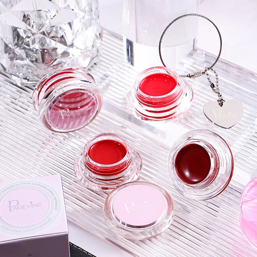 PAGE VINE 4-in-1 Watery Blush Balm | Matte & Shimmer Makeup Cream Blush Balm QXL