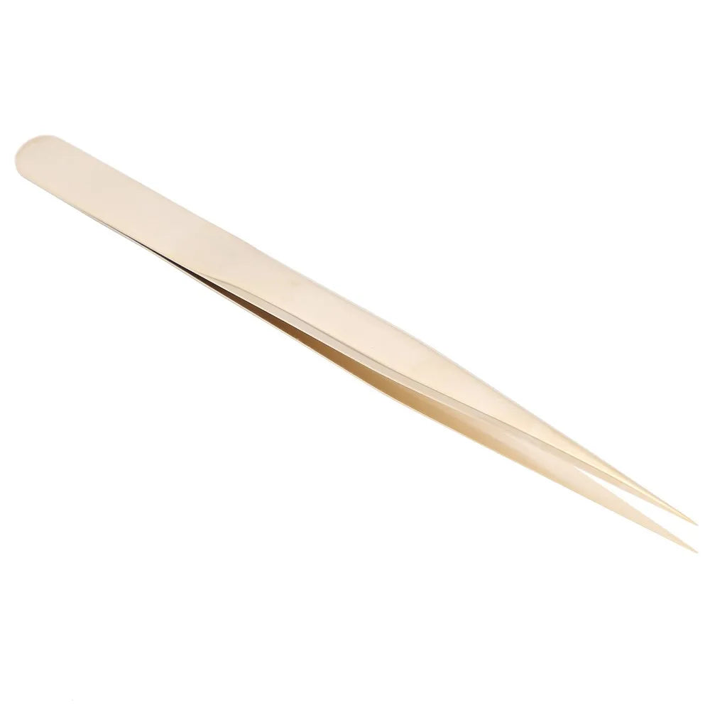 Gold Fine Point Precision Tweezers | Nail Art, Lash & Bead Tool Precision Tweezers QXL
