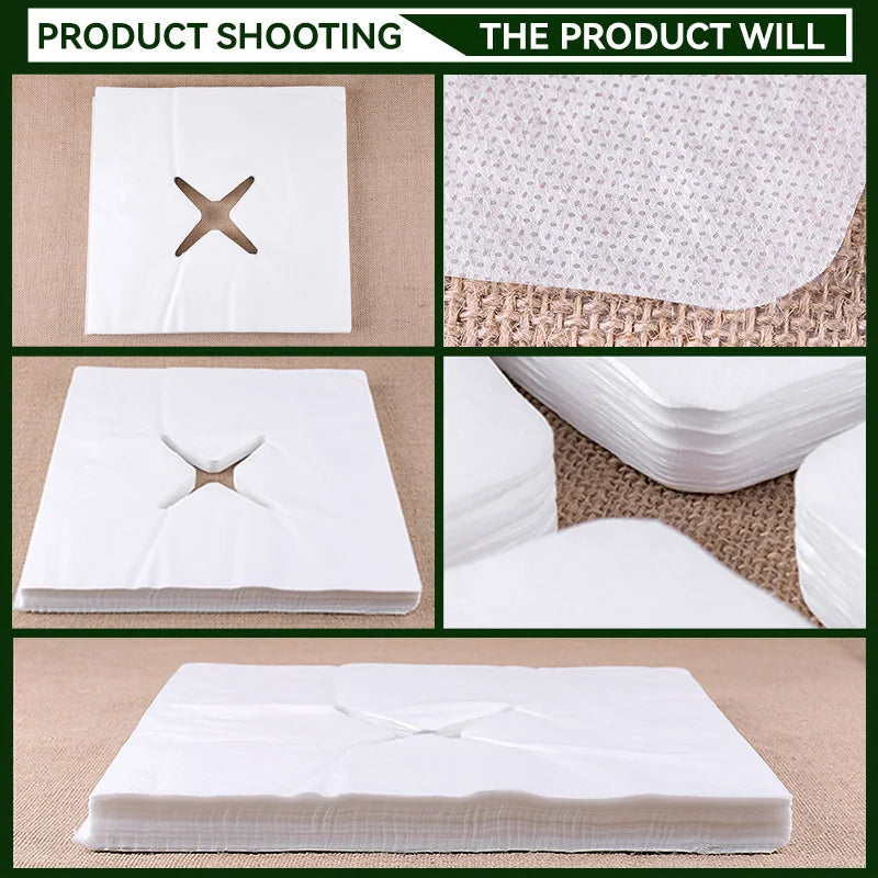 Disposable Non-Woven Hole Towel Covers | Salon Bed Sheets 50/300 Disposable Salon Cover QXL