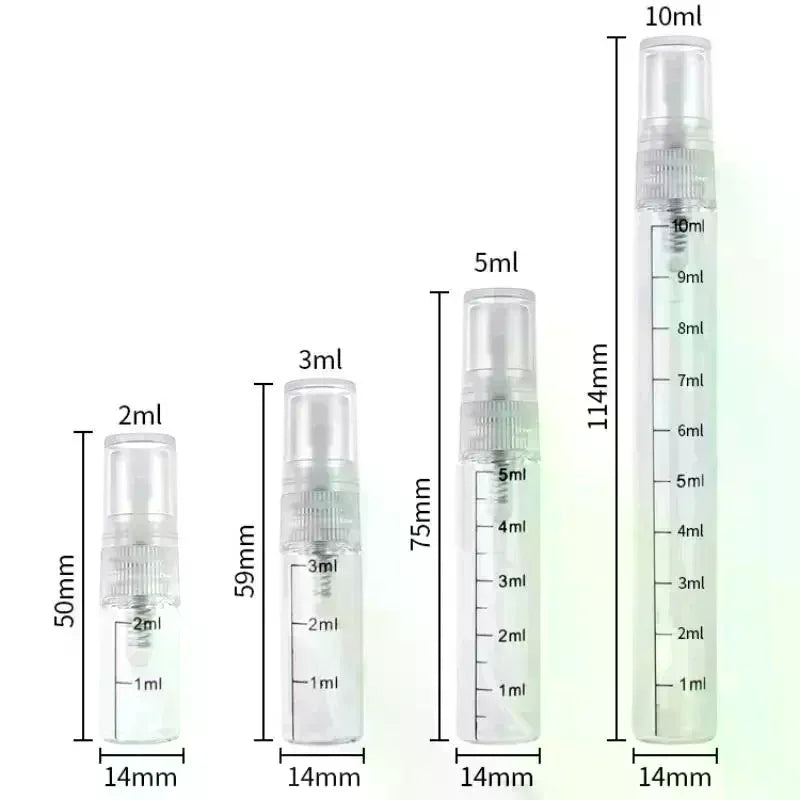 Refillable Glass Perfume Travel Atomizer | 2ml–10ml Spray Perfume Atomizer QXL