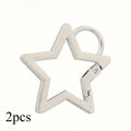 2-Pack Star-Shaped Plated Spring Snap Hooks | Bag & Hiking Spring Snap Hook QXL Silvery-2pcs