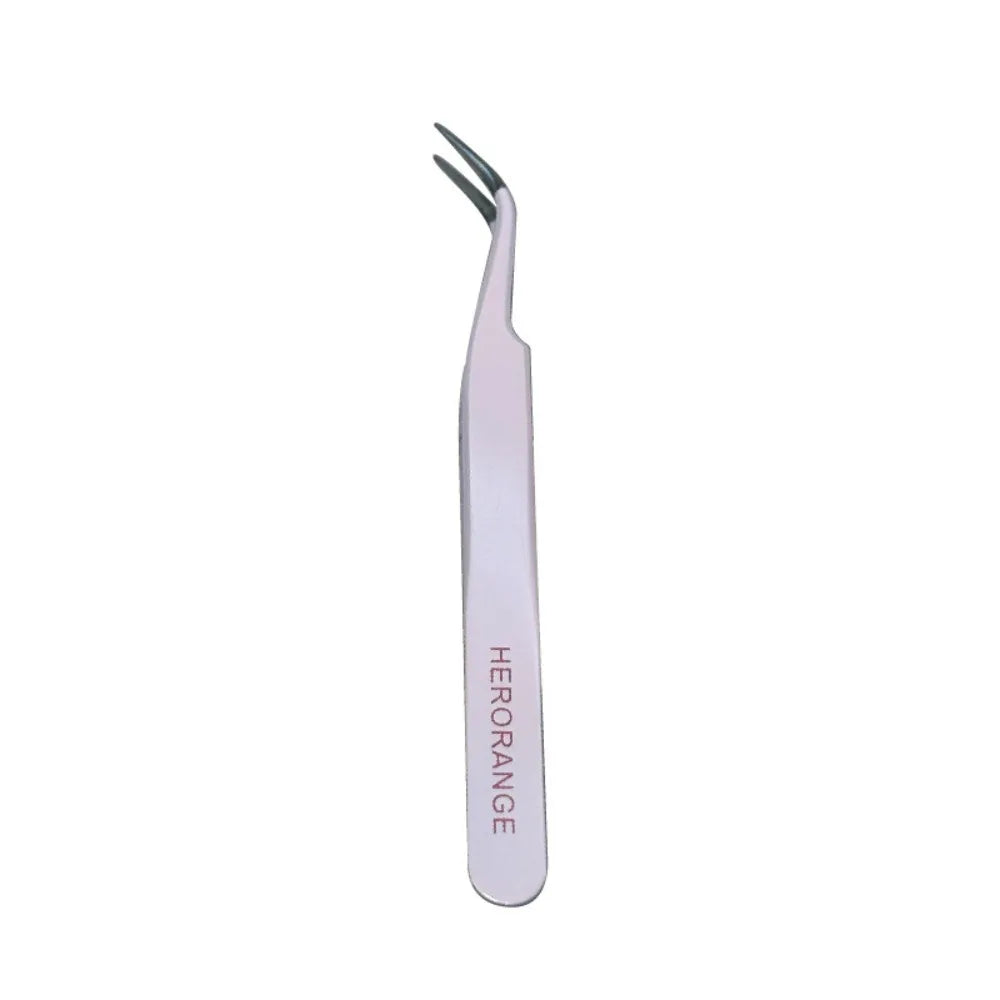 Stainless Steel Eyelash Tweezer | False Lash & Brow Tool Eyelash Tweezer QXL Orange