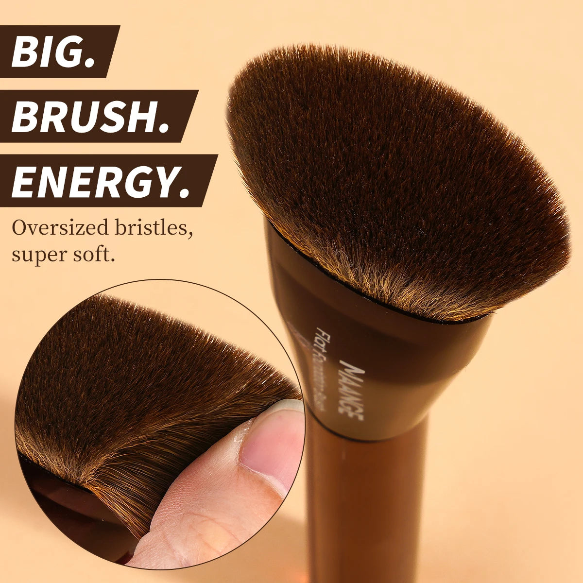 MAANGE Flat Top Foundation Brush | Dense Synthetic Hair Foundation Makeup Brush QXL