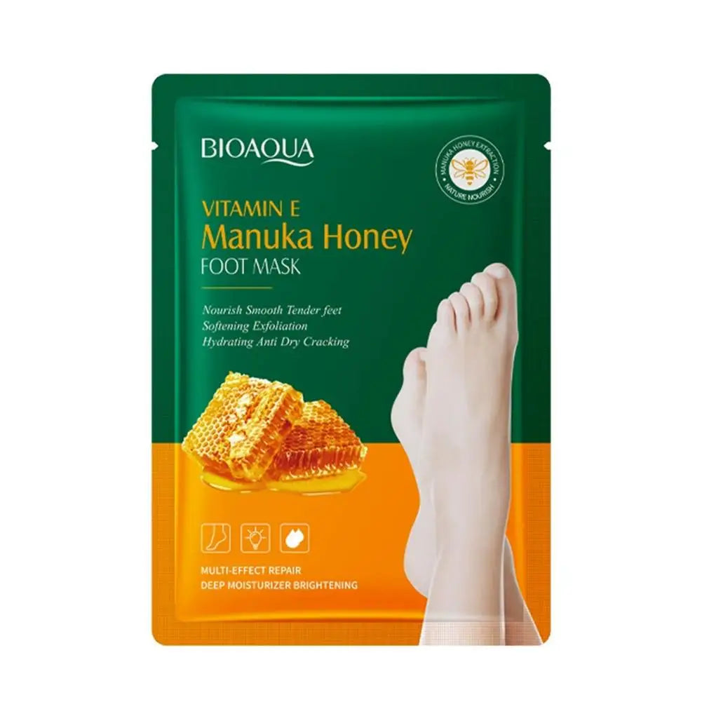 Vitamin E & Manuka Honey Foot Mask | Deep Moisture 35ml Foot Mask Treatment QXL 1 pair