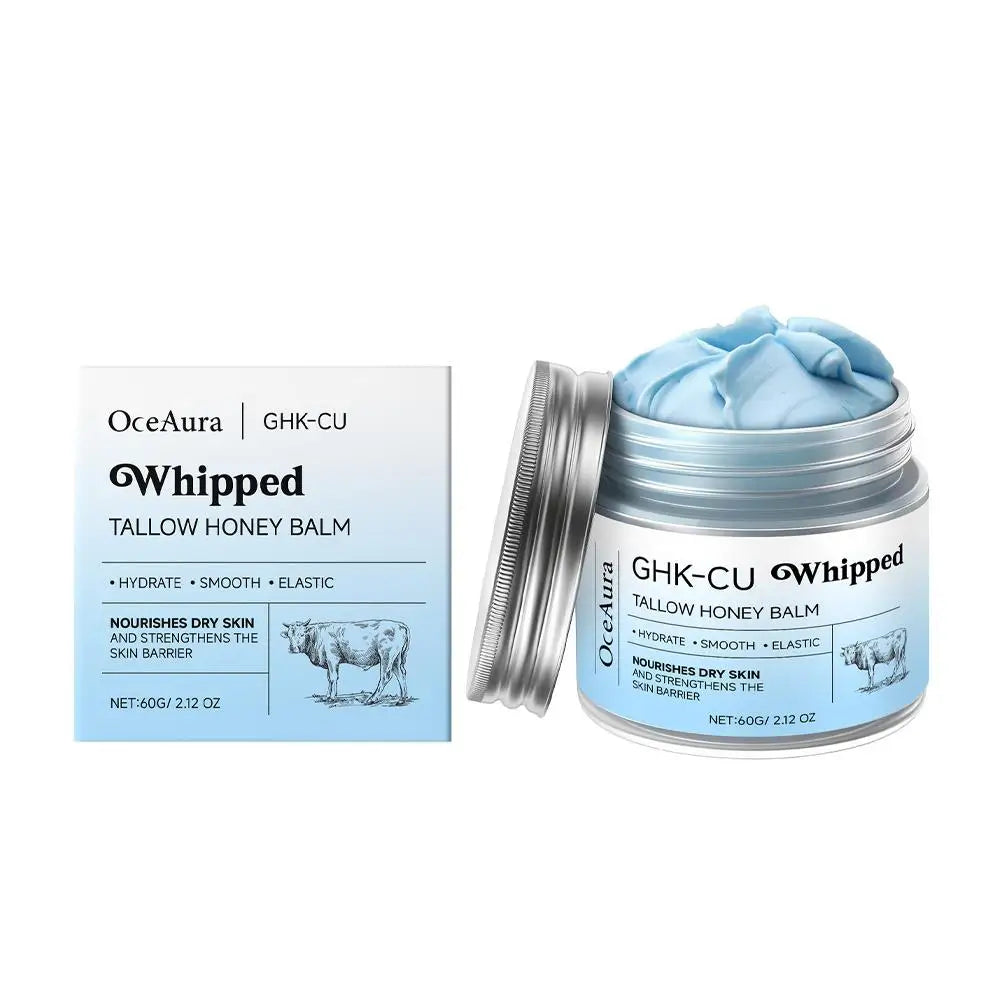 OCEAURA GHK-CU Whipped Tallow Honey Balm 60g | Skin Moisturizer Skin Moisturizer Balm QXL 1pc