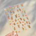 5D Flower Nail Art Stickers | Crystal Rhinestone Decals