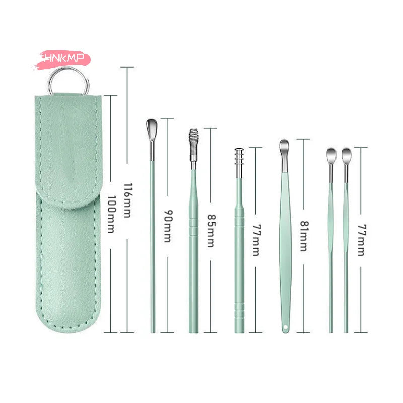6-Piece Stainless Steel Ear Cleaning Kit | Earwax Removal Set Ear Cleaning Kit QXL