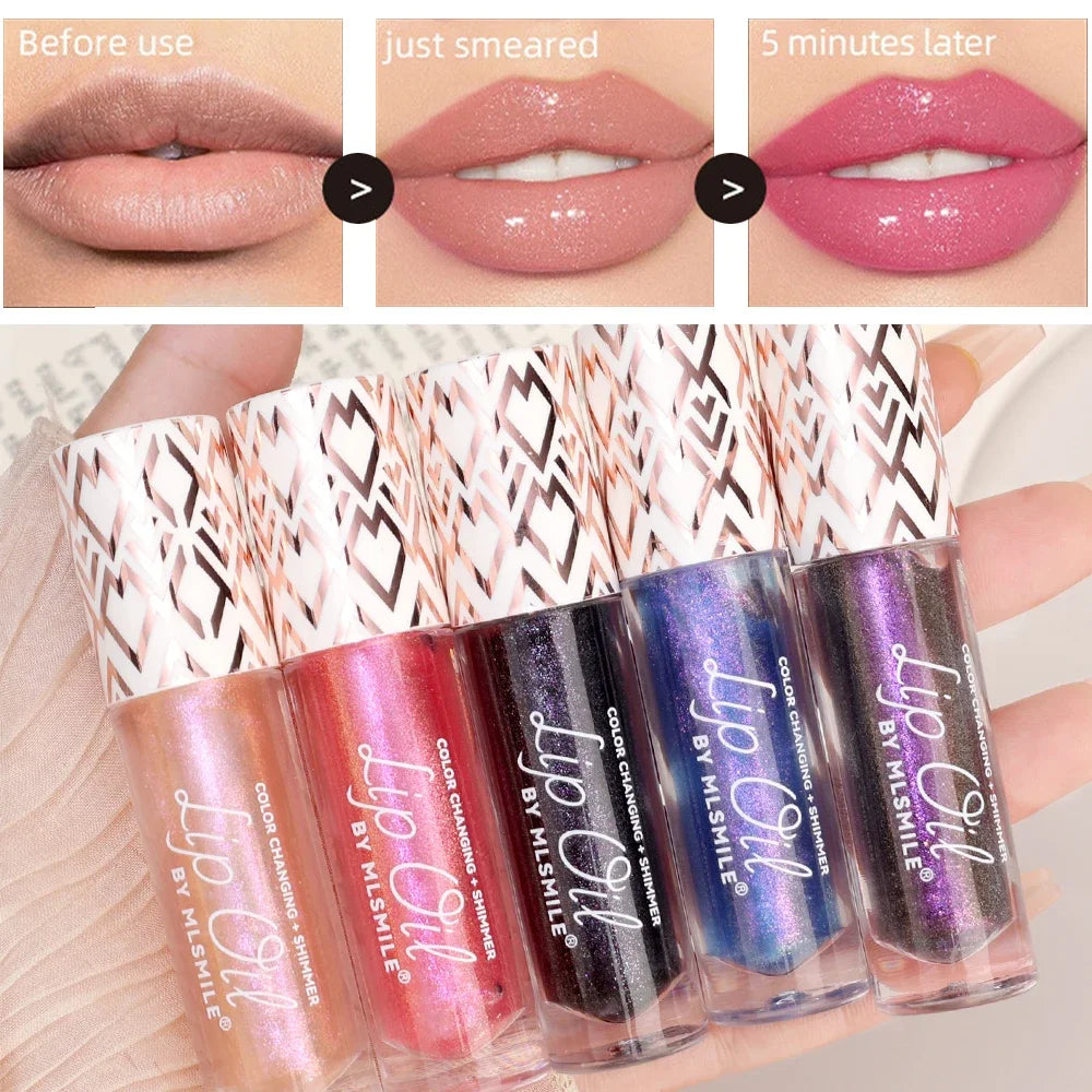 Pearlescent Glitter Lip Gloss – Moisturizing & Waterproof Glitter Lip Gloss QXL