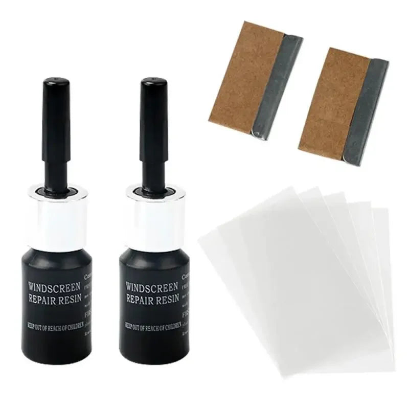 2-Pack DIY Glass Repair Resin Kit | Windshield & Screen Fix Glass Repair Kit QXL 2pcs