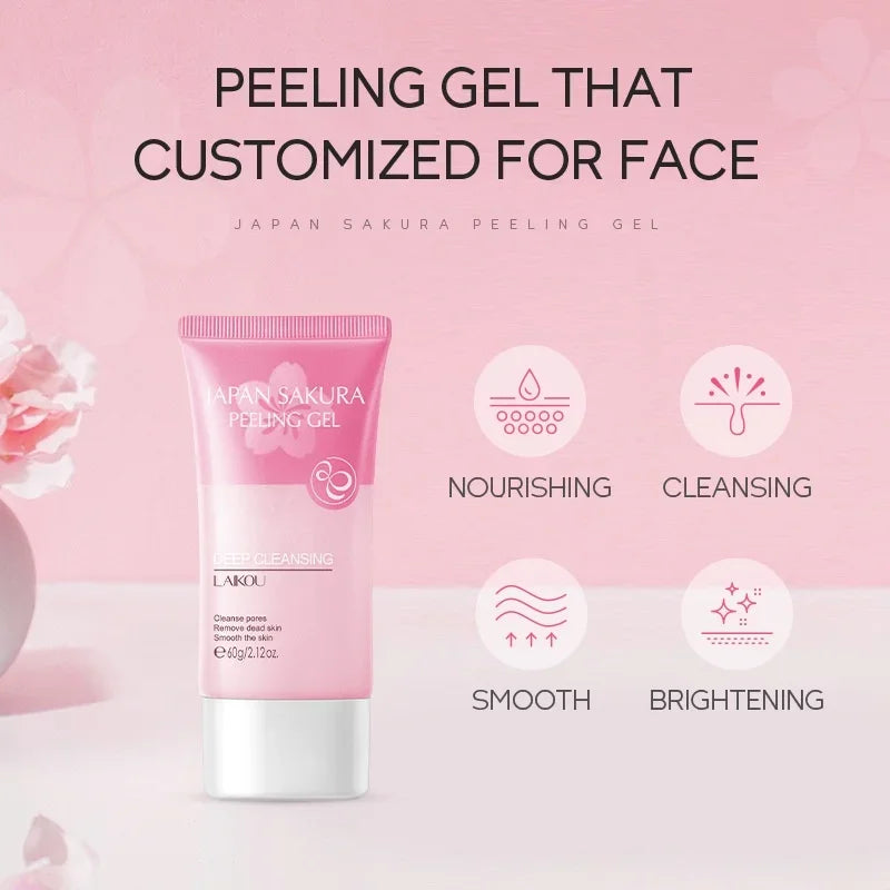 LAIKOU Sakura Peeling Gel Facial Exfoliator 60g Facial Peeling Gel QXL