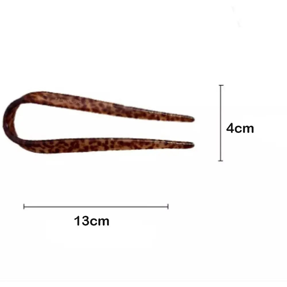 Acetate U-Shaped Hair Stick | Elegant Bun Fork for Women Hair Stick Fork QXL