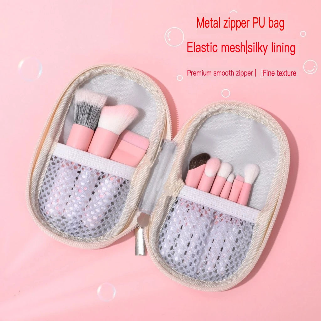 9-Piece Mini Makeup Brush Set | Powder, Blush & Contour Makeup Brush Set QXL