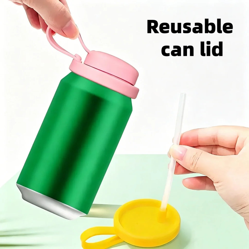 Silicone Soda Can Cover with Straw Hole | Reusable Lid Beverage Can Lid QXL
