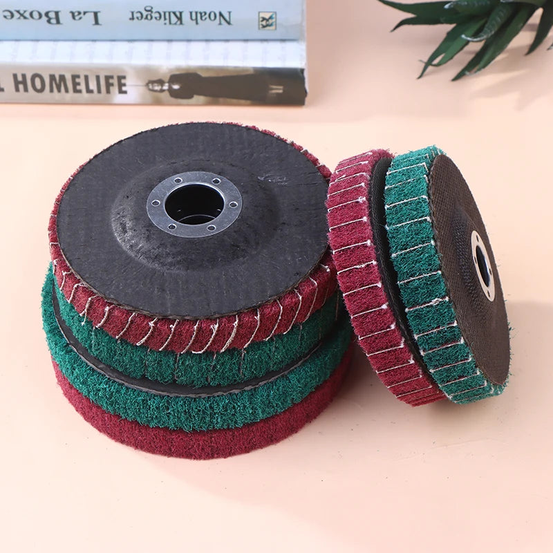 Nylon Fiber Flap Polishing Wheel 100/115/125mm Angle Grinder Flap Polishing Wheel QXL