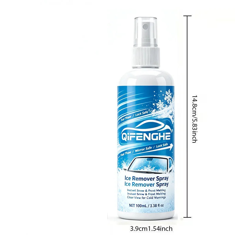 100ml Ice & Snow Remover Spray | Car Windshield Deicing Automotive Deicing Spray QXL