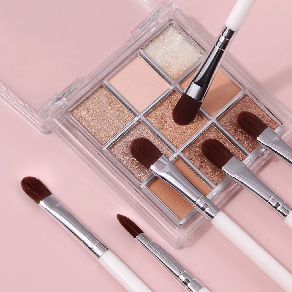 KOSSHOW 6-Piece Eyeshadow Brush Set | Nylon Makeup Brushes Eyeshadow Brush Set QXL