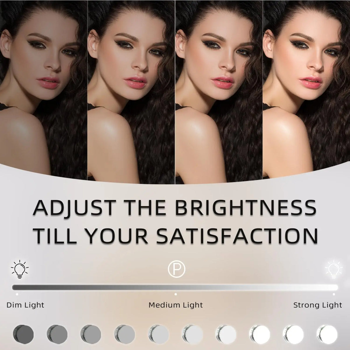 Hollywood Vanity Mirror 12 LED Bulbs | 3 Color Lights 360° LED Vanity Mirror QXL