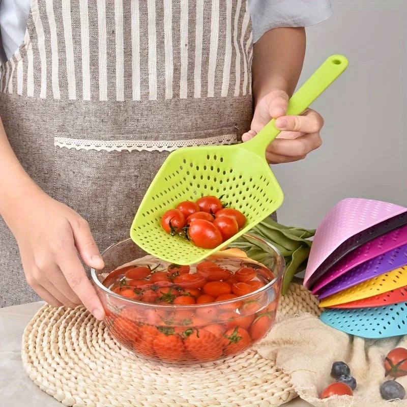Large Slotted Spoon Strainer | PP Colander Spatula Kitchen Tool Slotted Spoon Strainer QXL