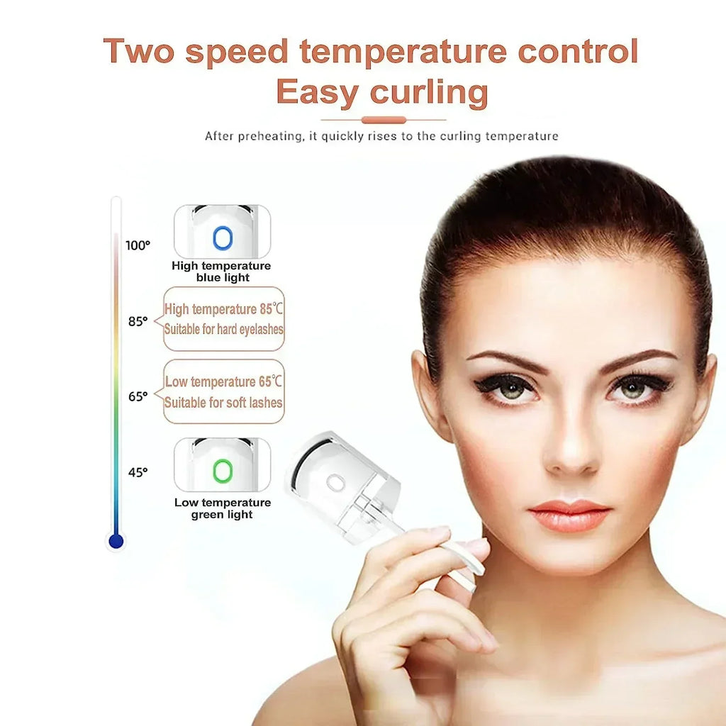 USB Rechargeable Electric Eyelash Curler | Quick Heat Portable Electric Eyelash Curler QXL
