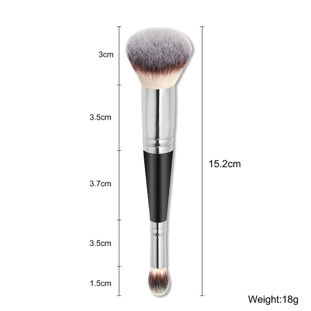 2-in-1 Double-Ended Makeup Brush | Foundation, Blush & Concealer Makeup Brush QXL